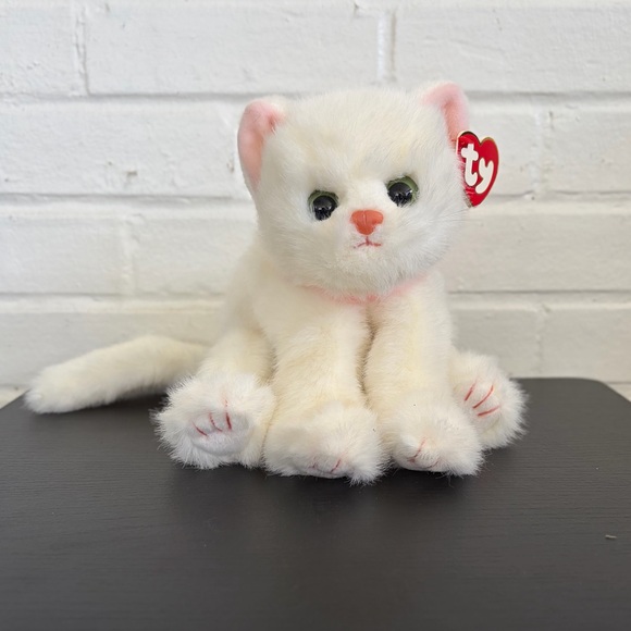 Ty Other - TY Retired 1996 Beanie Baby White Cat “Crystal” NWT 🎀